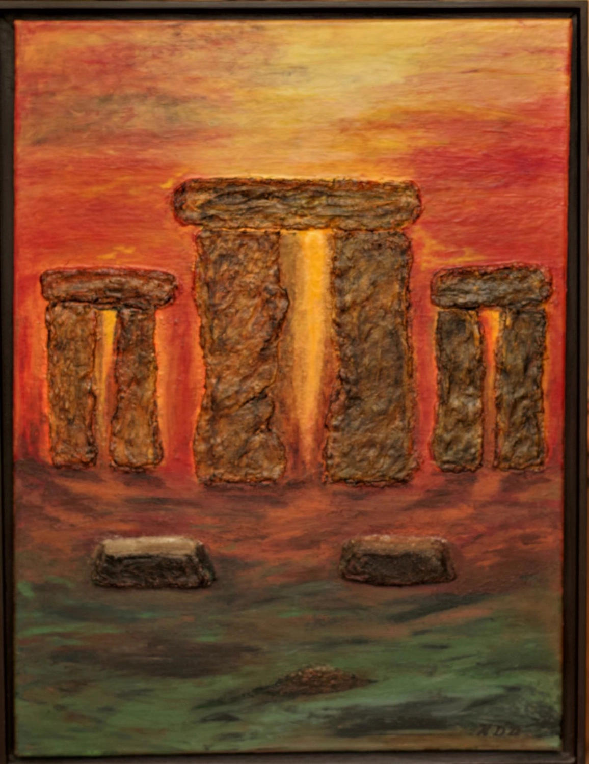 Hannelore Drees-Kiefhaber - Acrylmalerei von der Nordseeküste - Stonehenge 