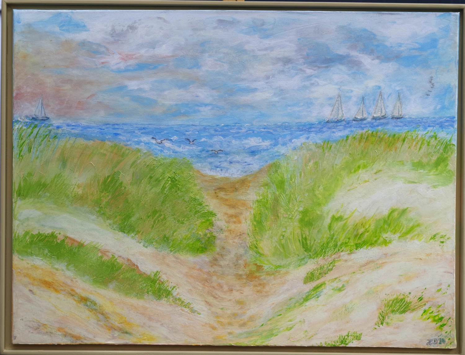 Hannelore Drees-Kiefhaber - Acrylmalerei von der Nordseeküste - Dünen 