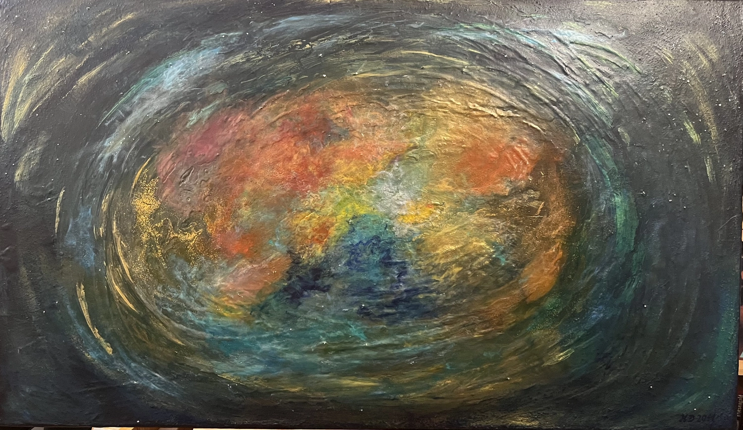 Hannelore Drees-Kiefhaber - Acrylmalerei von der Nordseeküste -Weltraum 