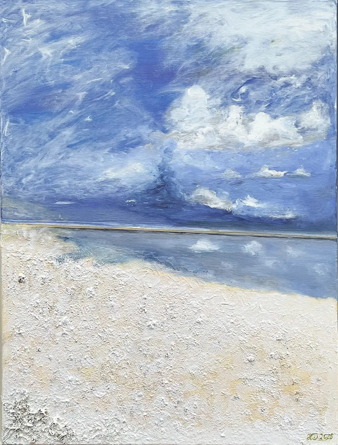 Hannelore Drees-Kiefhaber - Acrylmalerei von der Nordseeküste -Wintergemälde