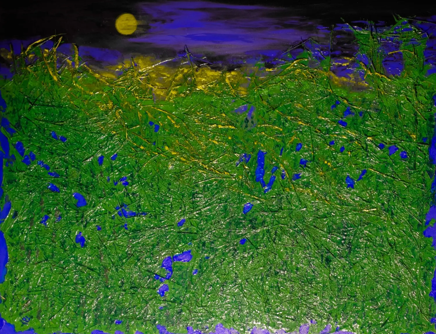 Hannelore Drees-Kiefhaber - Acrylmalerei von der Nordseeküste - Vollmond 